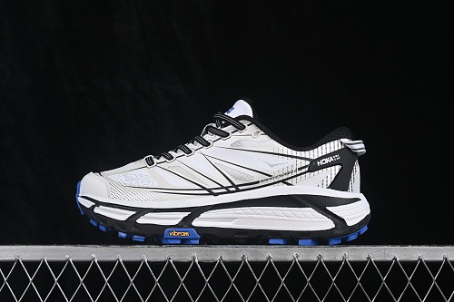 Hoka Mafate Speed White/Black/Blue Vibram — Kixzen